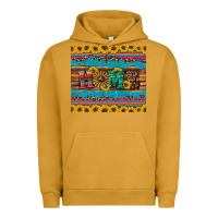 Pigment Peanut Butter western home wind wheel sunflowers Urban Hoodie - Artiststas