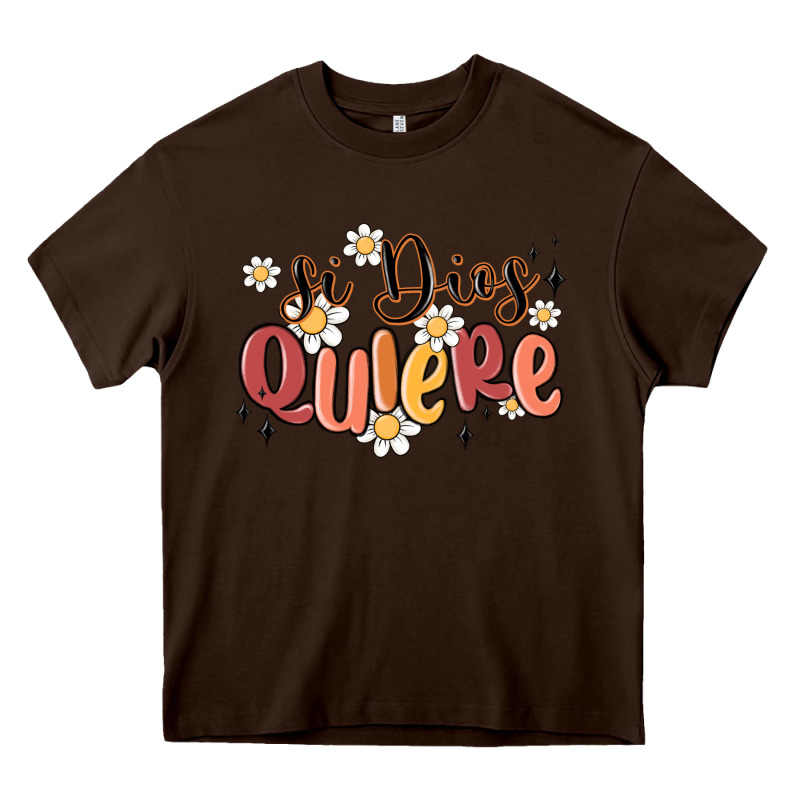 Si Dios Quiere Heavy Core Tee by MaliasSmallBusiness | Teevron