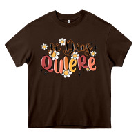 Chocolate Brown si dios quiere Heavy Core Tee - MaliasSmallBusiness