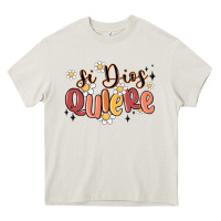 Cream si dios quiere Heavy Core Tee - MaliasSmallBusiness