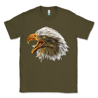 Army Green Bald Head Eagle Classic Tee - LillyAllenDesigns