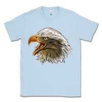 Dusty Blue Bald Head Eagle Classic Tee - LillyAllenDesigns
