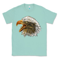 Seafoam Bald Head Eagle Classic Tee - LillyAllenDesigns