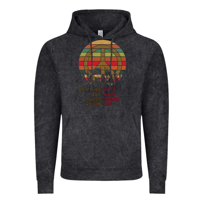 Birthplace Earth Race Human Peace Sign Hippie Vintage Hoodie by Bettercallsaul | Teevron