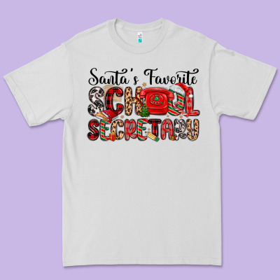 Santa S Favorite Coffee School Secretary Premium Tee Designed By Maliassmallbusiness