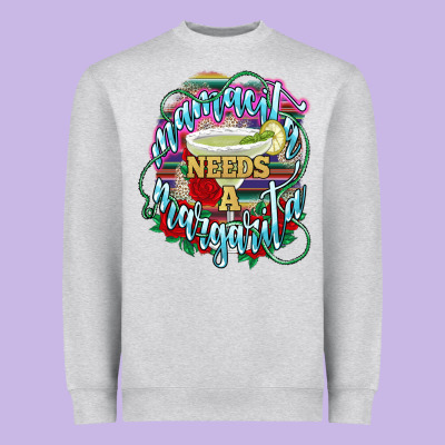 Mamacita Needs A Margarita Mexico Heavyweight Sweatshirt Designed By Howdyjamesfarm