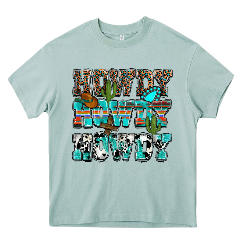 Western Howdy Howdy Howdy Heavy Core Tee by NancyCooperArtShop | Teevron
