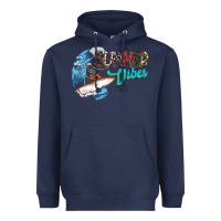 Navy Summer Vibes Heavyweight Hoodie - CowhideDigitalArt