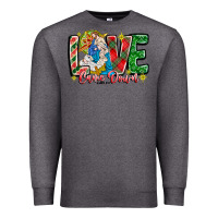 Charcoal Heather Love Came Down Premium Sweatshirt - CowhideDigitalArt