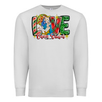 Dove Grey Love Came Down Premium Sweatshirt - CowhideDigitalArt