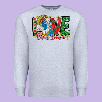 Love Came Down Premium Sweatshirt Designed By Cowhidedigitalart