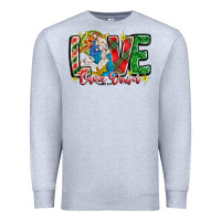 Heather Grey Love Came Down Premium Sweatshirt - CowhideDigitalArt