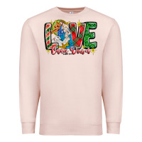 Pale Pink Love Came Down Premium Sweatshirt - CowhideDigitalArt