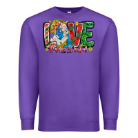 Purple Love Came Down Premium Sweatshirt - CowhideDigitalArt
