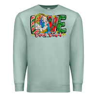 Seafoam Love Came Down Premium Sweatshirt - CowhideDigitalArt