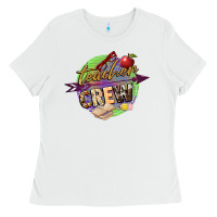 White teacher crew Ladies Tee - NancyCooperArtShop