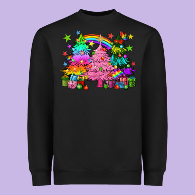 Pride Christmas Trees Heavyweight Sweatshirt Designed By Howdyjamesfarm