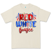 Bone red white boujee Premium Tee - MaliasSmallBusiness