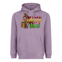 Lavender All I Want For Christmas Is A Horse Heavyweight Hoodie - LillyAllenDesigns