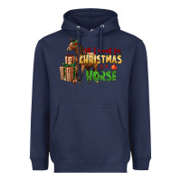 Navy All I Want For Christmas Is A Horse Heavyweight Hoodie - LillyAllenDesigns
