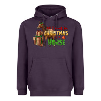 Plum All I Want For Christmas Is A Horse Heavyweight Hoodie - LillyAllenDesigns