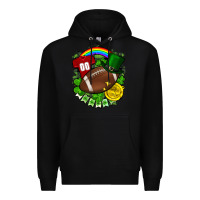 Black St. Patrick's Day American Football Premium Hoodie - FaDigitalArtStudio