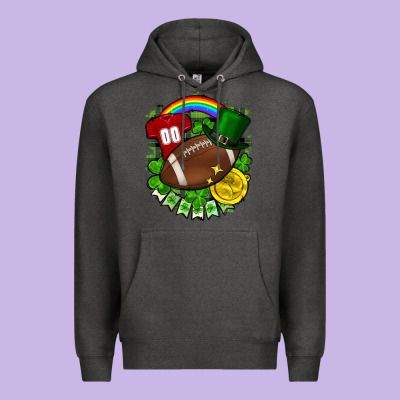 St. Patrick's Day American Football Premium Hoodie Designed By Fadigitalartstudio