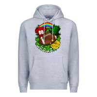 Heather Grey St. Patrick's Day American Football Premium Hoodie - FaDigitalArtStudio