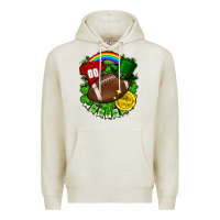 Oatmeal Heather St. Patrick's Day American Football Premium Hoodie - FaDigitalArtStudio
