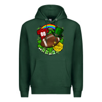 Sports Green St. Patrick's Day American Football Premium Hoodie - FaDigitalArtStudio