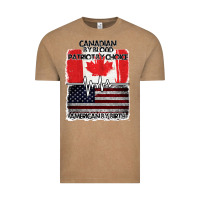American By Birth Canadian By Blood Patriot By Choice Vintage Tee | Teevron