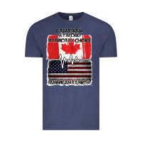 Vintage Denim American By Birth Canadian By Blood Patriot By Choice Vintage Tee - Bettercallsaul