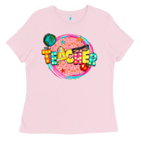 Bubblegum Pink teacher Ladies Tee - NancyCooperArtShop