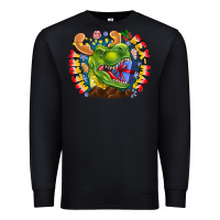 Black Merry Rexmas Premium Sweatshirt - CowhideDigitalArt