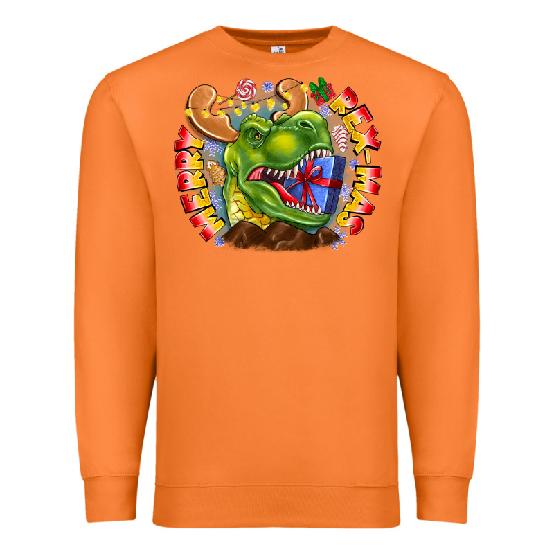 Merry Rexmas Premium Sweatshirt by CowhideDigitalArt | Teevron