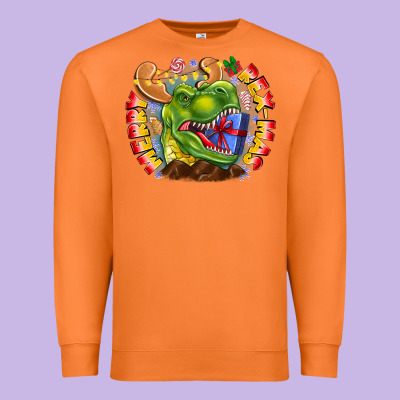 Merry Rexmas Premium Sweatshirt Designed By Cowhidedigitalart