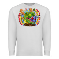 Dove Grey Merry Rexmas Premium Sweatshirt - CowhideDigitalArt