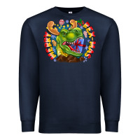 Navy Merry Rexmas Premium Sweatshirt - CowhideDigitalArt