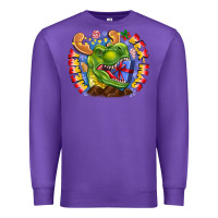 Purple Merry Rexmas Premium Sweatshirt - CowhideDigitalArt