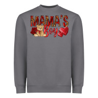 Mamas Boy With Leopard Mother's Day Heavyweight Sweatshirt | Teevron