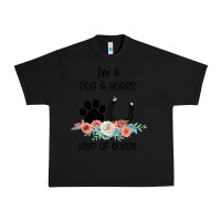 Black I'm A Dog & Horse Kind Of Queen Pet Lover Owner Urban Heavy Tee - Bettercallsaul