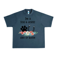 Midnight Navy I'm A Dog & Horse Kind Of Queen Pet Lover Owner Urban Heavy Tee - Bettercallsaul