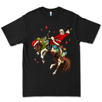 Black christmas cowboy santa Premium Tee - MaliasSmallBusiness