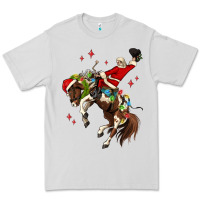 Dove Grey christmas cowboy santa Premium Tee - MaliasSmallBusiness