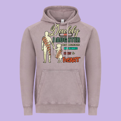 Daddy And Daughter Not Always Eye To Eye But Always Heart To Heart Vintage Hoodie Designed By Bettercallsaul