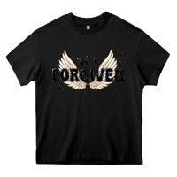 Black forgiven christian angel wings Heavy Core Tee - MaliasSmallBusiness