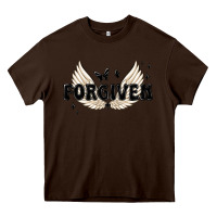 Chocolate Brown forgiven christian angel wings Heavy Core Tee - MaliasSmallBusiness