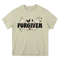 Mossy forgiven christian angel wings Heavy Core Tee - MaliasSmallBusiness