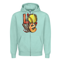 Love Softball Zipper Hoodie | Teevron