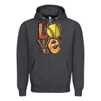 Smoke love softball Zipper Hoodie - FaDigitalArtStudio